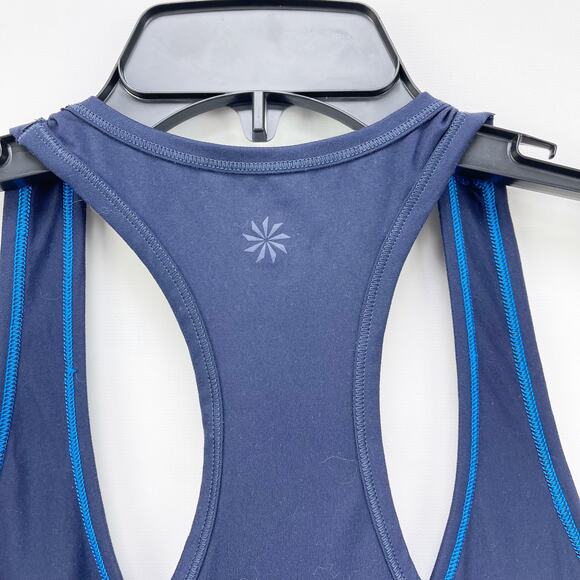 Athleta Tank Top Womens Small Blue Stretch Scoop Neck Sleeveless Racerback - Picture 5 of 7
